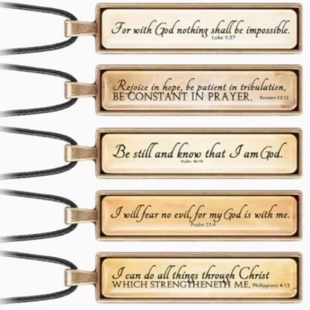 NWT For with God nothing shall be impossible Faith Necklace 10 Different Styles